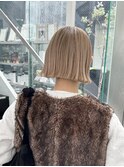 ぷつっとボブ×ブロンドベージュ◎