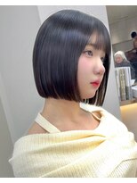 ロンドガーネット 池袋(Lond garnet)&nbsp;イメチェン外ハネボブ美髪ワイドバングレイヤー縮毛矯正/池袋