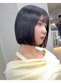 イメチェン外ハネボブ美髪ワイドバングレイヤー縮毛矯正/池袋