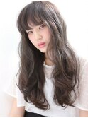 ■M.SLASHセンター南・14-7■ゆるふわカール黒髪フェザーバング