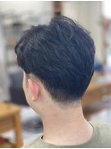センターパートツーブロック