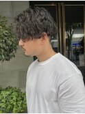ミディアムパーマ/パート/無造作ウェーブ/ケアパーマ/ツーブロ