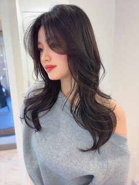 モナ 髪質改善(MONA) 【MONA】韓国風/ロングレイヤー/くびれヘア/カフェラテカラー