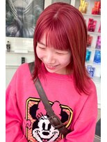 デコラ DECOR&nbsp;チェリーレッド×透明感ストレートミディ