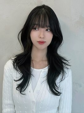 セブンルックス(7LOOKS) 【髪質改善】ブルーブラック×ロングレイヤーヘア