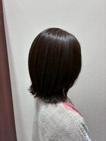 アクセ 黒髪ミディアム髪質改善ナチュラルストレートくびれヘア30代40代
