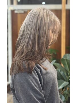 桃の木 ヘアー(桃の木 hair) エンドカラー（シルバーベージュ×サーモンベージュ）