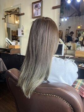 美容室 ブラウン(Brown) オリーブカラー×髪質改善でブリーチ毛でも美しい髪へ
