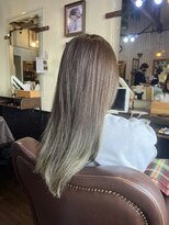 美容室 ブラウン(Brown) オリーブカラー×髪質改善でブリーチ毛でも美しい髪へ