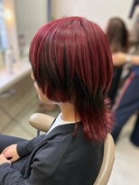 ブラウン(Brown)&nbsp;ミディアムウルフ×デザインカラー