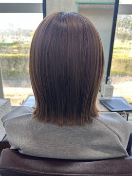 コルテ 倉敷西坂店(CoRte.) 大人ガーリー/切りっぱなしロブ/テラコッタブラウン/若見えヘア