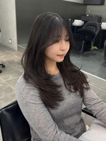 ジーニー 千葉(GENiE) 韓国レイヤーカット/顔周り/ダークベージュ/古荘竜生