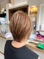 ジャストビューティサンク 上大岡(Just Beauty CiNQ)&nbsp;大人女性の艶感ハイライトショートボブ