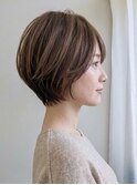 丸みショートボブ/顔周りカット/30代40代50代/前髪/レイヤー1