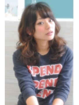 クラン(clan) ノーブルカラー無造作ふわミディ