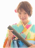 キュートなショートヘアーの卒業式スタイル♪