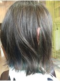 切りっぱなしインナーグリーンちょっとブルー