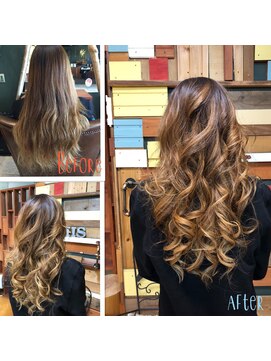 エイチエスプラス ヘアサロン(hs plus hair salon) HUEブレンディングハイライトカラー