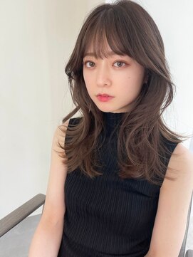 ノク(nok) くびれセミディ_マロンベージュニュアンスカラー透明感