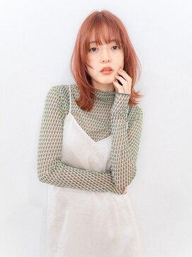 ジェム(GEM) ピンクカラー/レイヤースタイル/抜け感スタイル