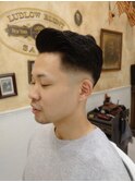 【LUDLOW BLUNT】サイドパート 七三分け ミドルフェードカット