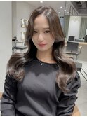 韓国巻き髪/髪質改善/艶髪/ヨシンモリ/前髪なし顔まわりカット
