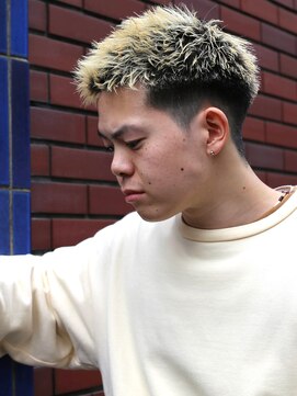 ガズル ハラジュク(GUZZLE HARAJUKU) 金髪刈り上げスパイキーショート　ボックスショート　メンズ