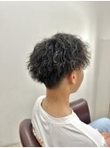 ツイストパーマ/刈り上げマッシュ
