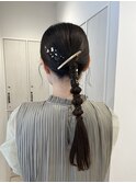 ヘアアレンジ夏ローポニータイトアレンジ