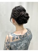 シニヨン／結婚式／お呼ばれヘア／二次会へア／ロング/参列ヘア