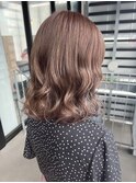 透明感ベージュヘア