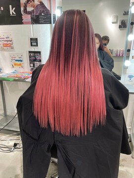 キング 高槻(K!ng) 縮毛矯正髪質改善ハイライトレイヤーカット高槻美容室エクステ