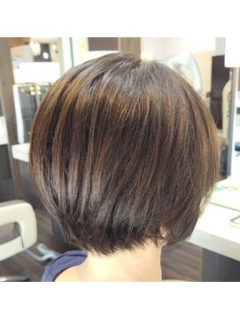 エノモト(ENOMOTO) 黒髪暗髪まるみ大人可愛いショートボブ×マットブラウン30代40代