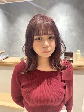 ラボヌールヘアー オリビエ 北千住店(La Bonheur hair Olivier) ピンクベージュ/くびれ巻き