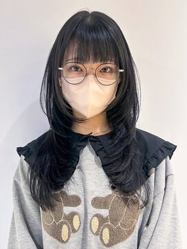 アイティー バイ アルバム 中野店(IT by ALBUM) ロング顔周りレイヤーウルフレイヤー韓国ヘア_ba500402