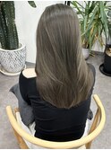 ブリーチなしダブルカラーでつくる透明感オリーブベージュ