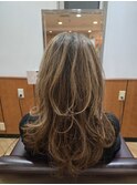【立川 セミロングレイヤー ハイライト 30代40代50代60代◎】