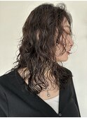 レイヤーカット ウルフパーマ　くるくるパーマ