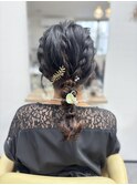 編み下ろしヘアセット