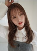 ANGELICA 顔周りレイヤー ウォームベージュ シースルーバング