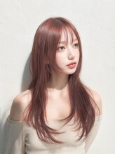 ヘアサロン エフ 渋谷(F) #小顔魅せレイヤー#ツヤ髪#ピンクブラウン