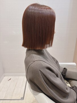 コーエン(cowen) 大人かわいい☆王道スタイル!切りっぱなしボブ♪ボルドーカラー