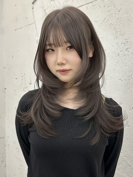 アンカーバイナチュラル(anchor by natural) 韓国風/レイヤー/前髪カット/オリーブ/透明感/ハッシュカット