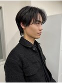 メンズヘアショートセンターパート