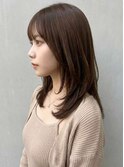 ☆小顔前髪ワンカールレイヤーカット黒髪ネビージュボブルフ☆