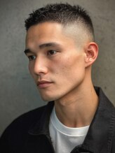 ホーミーズ 横須賀中央店(homies)&nbsp;ベリーショート クロップヘア 黒髪 スキンフェード 刈り上げ