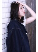 黒髪レイヤーくびれミディ