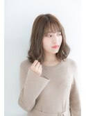 重めミディアム＊アッシュブラウン/外ハネボブ/ネオウルフ