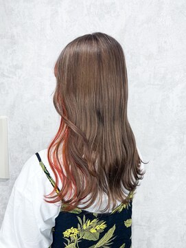 デミヘアー(Demi hair) フェイスフレーミング×オレンジカラー