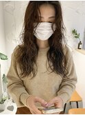 【三ツ井純】無造作ロングパーマニュアンスパーマアンニュイ